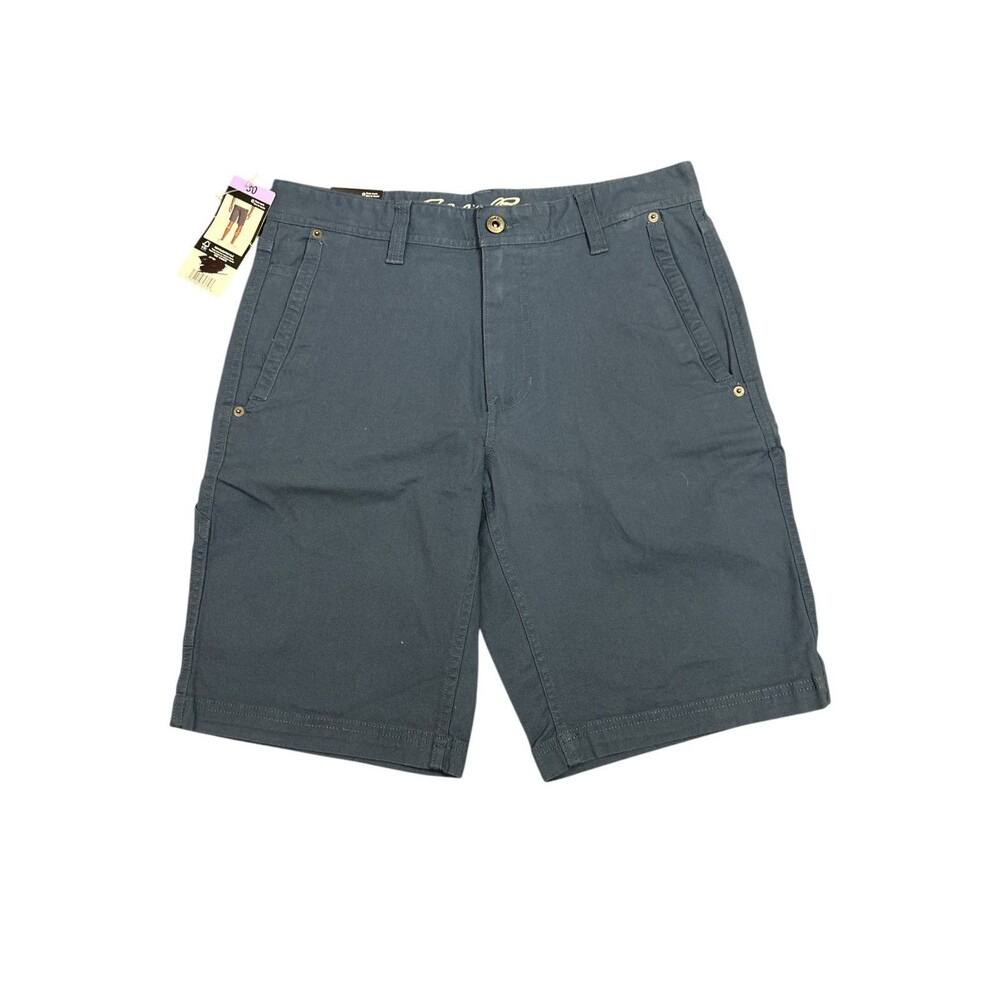 Eddie Bauer Shorts Mens 30 Canvas Hiking Shorts Utility Pocket Classic Fit Blue